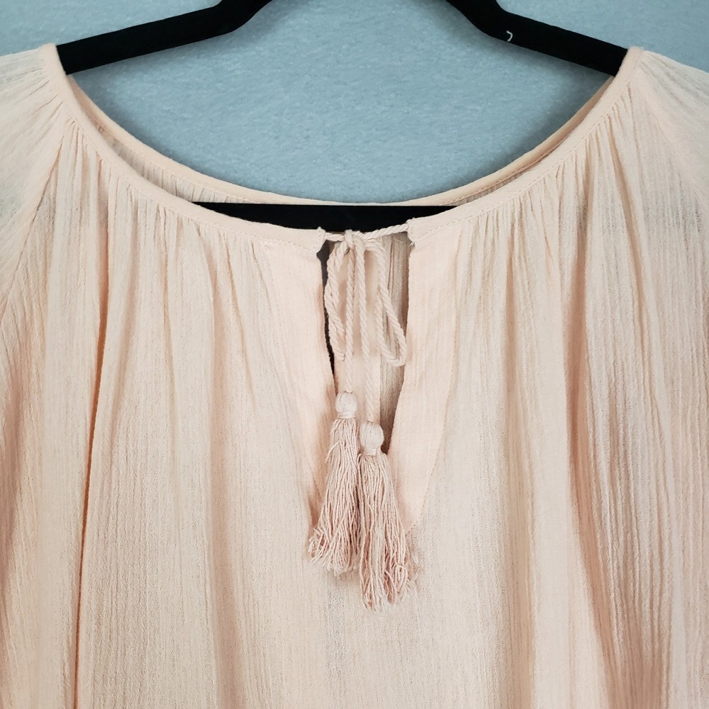 Spell Size S/M Moroccan Luxe Peasant Top Blouse Blush Pink Romantic Boho Hippie‎ - Picture 6 of 11